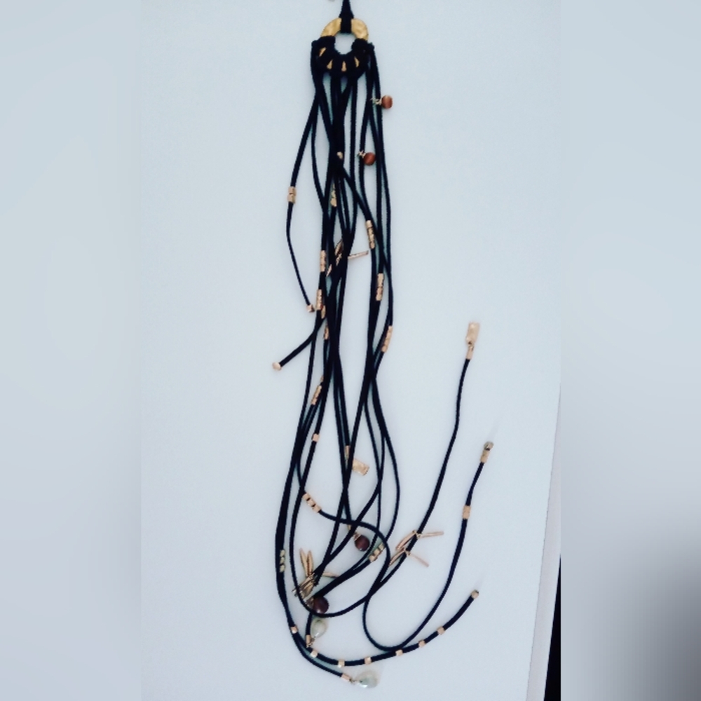 Boho leather necklace